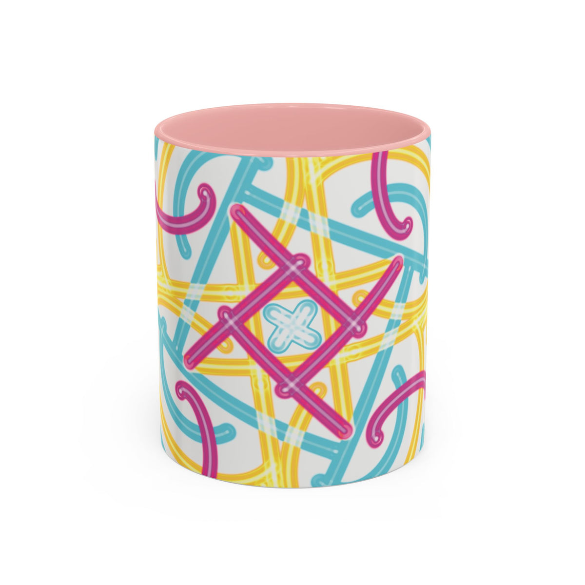 Colorfully Lined Coffee Mug