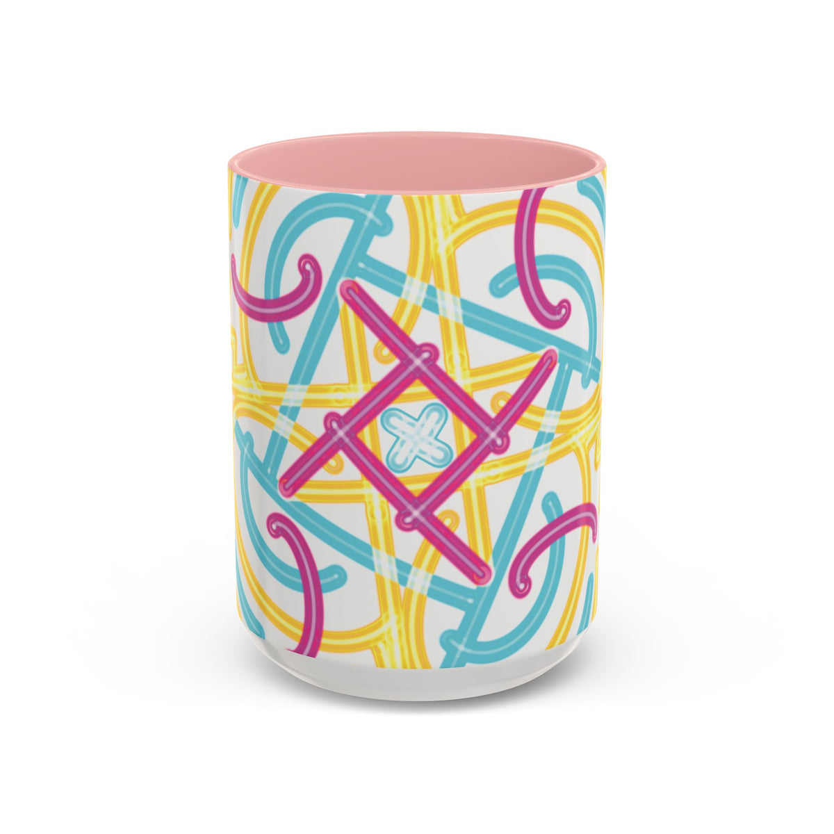 Colorfully Lined Coffee Mug