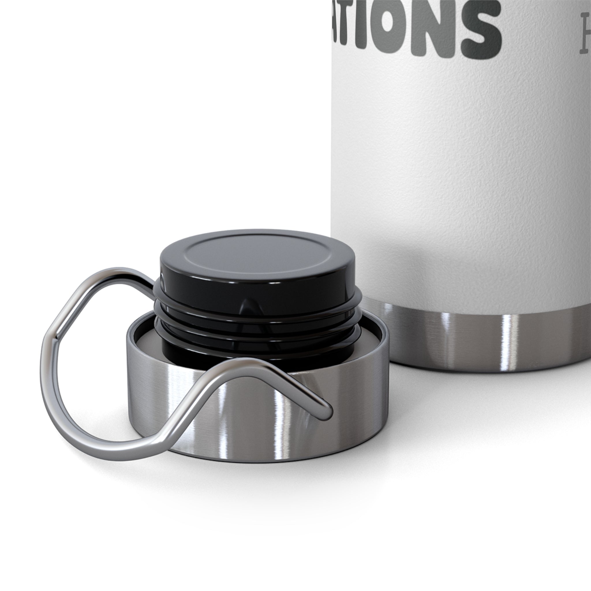 Water Bottle with Logo and Hydration Reminder, 22oz