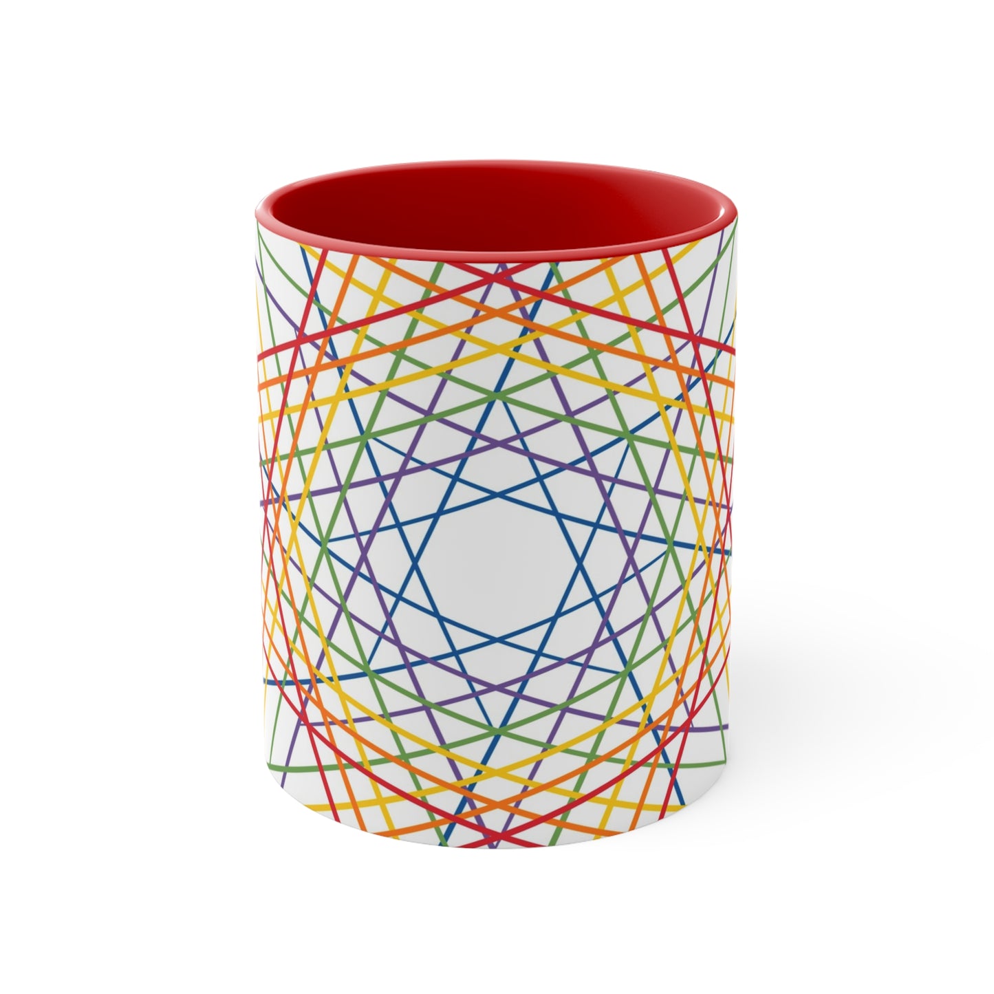 Vibrant Geometric Stars Colorful Coffee Mugs