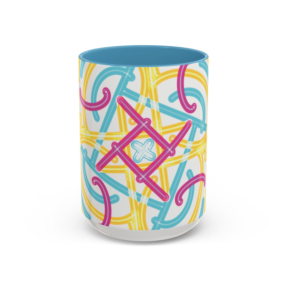 Colorfully Lined Coffee Mug