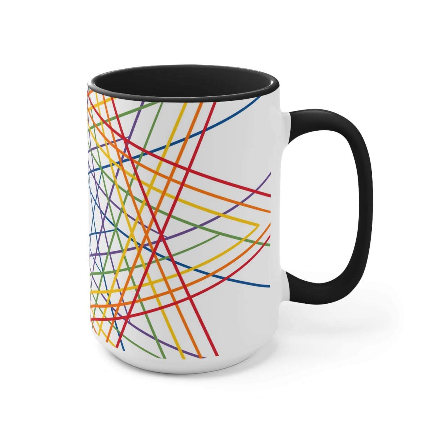 Vibrant Geometric Stars Colorful Coffee Mugs