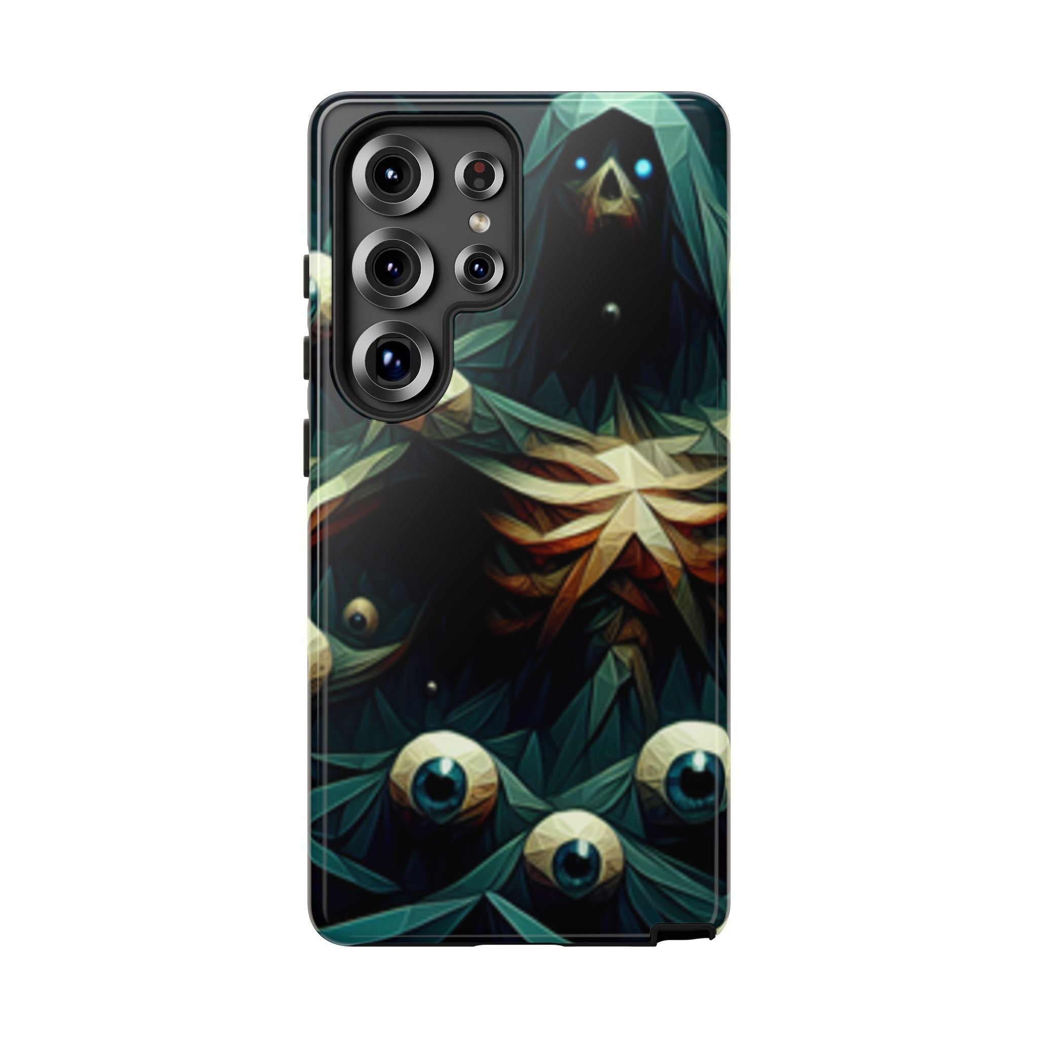Dark Green Deathly Caped Skeleton iPhone/Pixel/Galaxy Cases