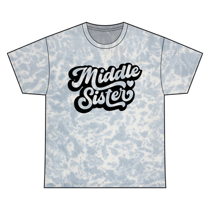 Navy Tie Dye Tee for Middle Sisters
