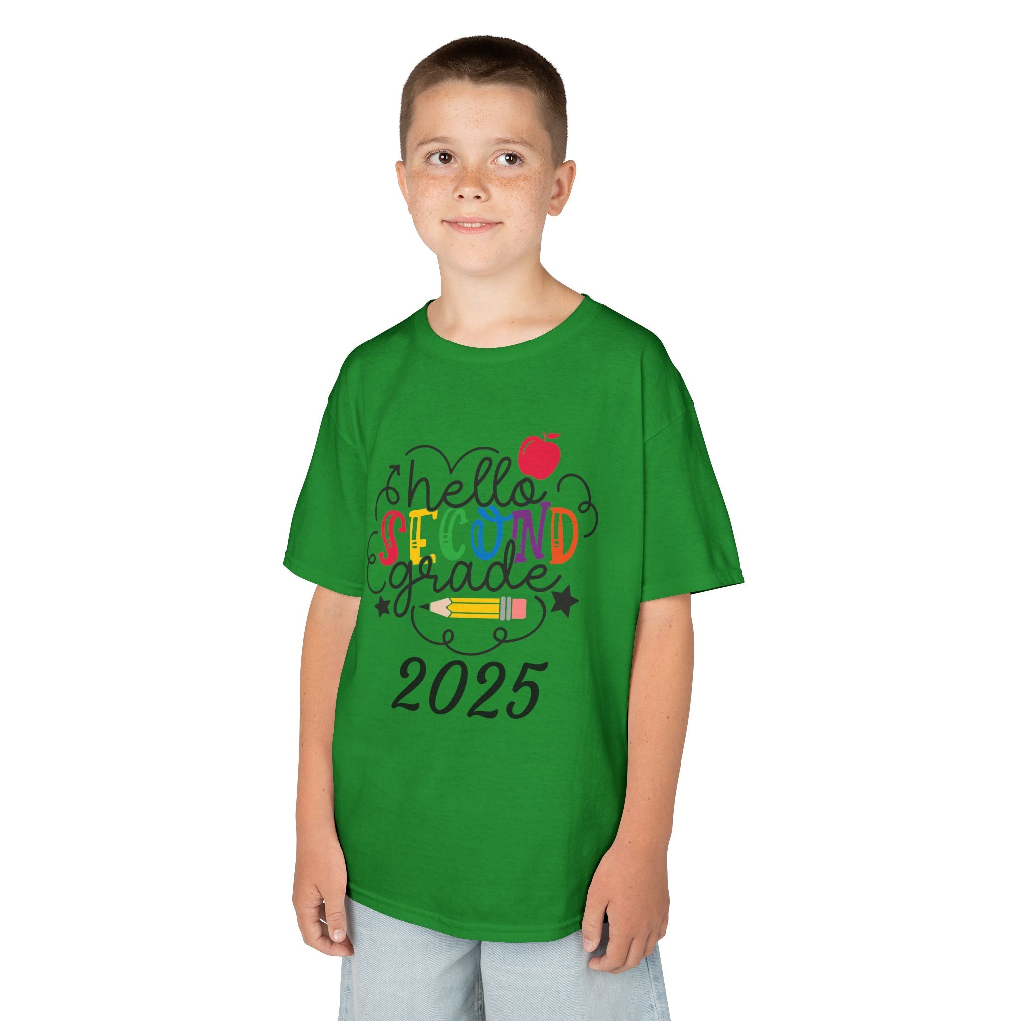Kids Second Grade Tee, Cute Back to School T-Shirt, Children's Apparel for School Year, Student Gift, Class of 2025 Shirt