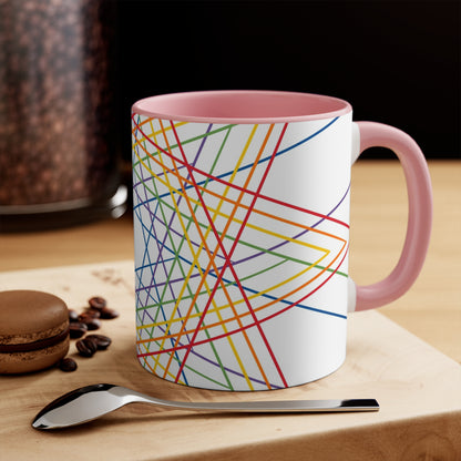 Vibrant Geometric Stars Colorful Coffee Mugs