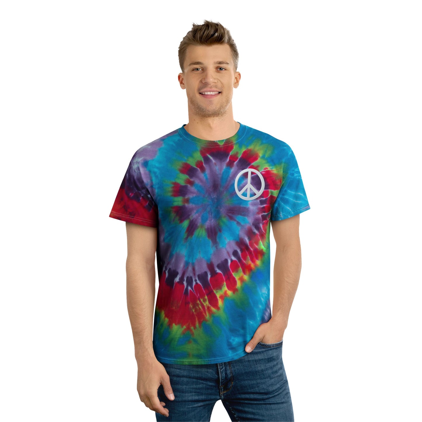 Spiral Boho Chic Peace Tie-Dye Tee