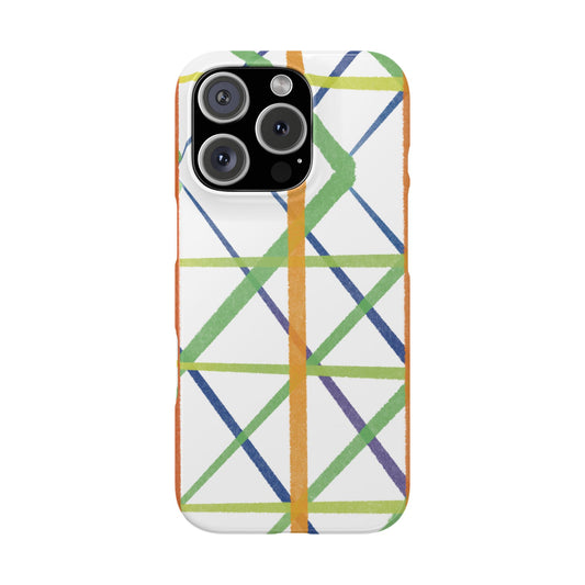Colorful Geometric Slim Apple Case