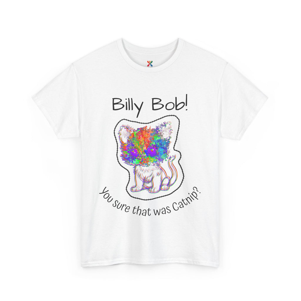 Wild Eyed Kitty Cat Unisex Heavy Cotton Tee