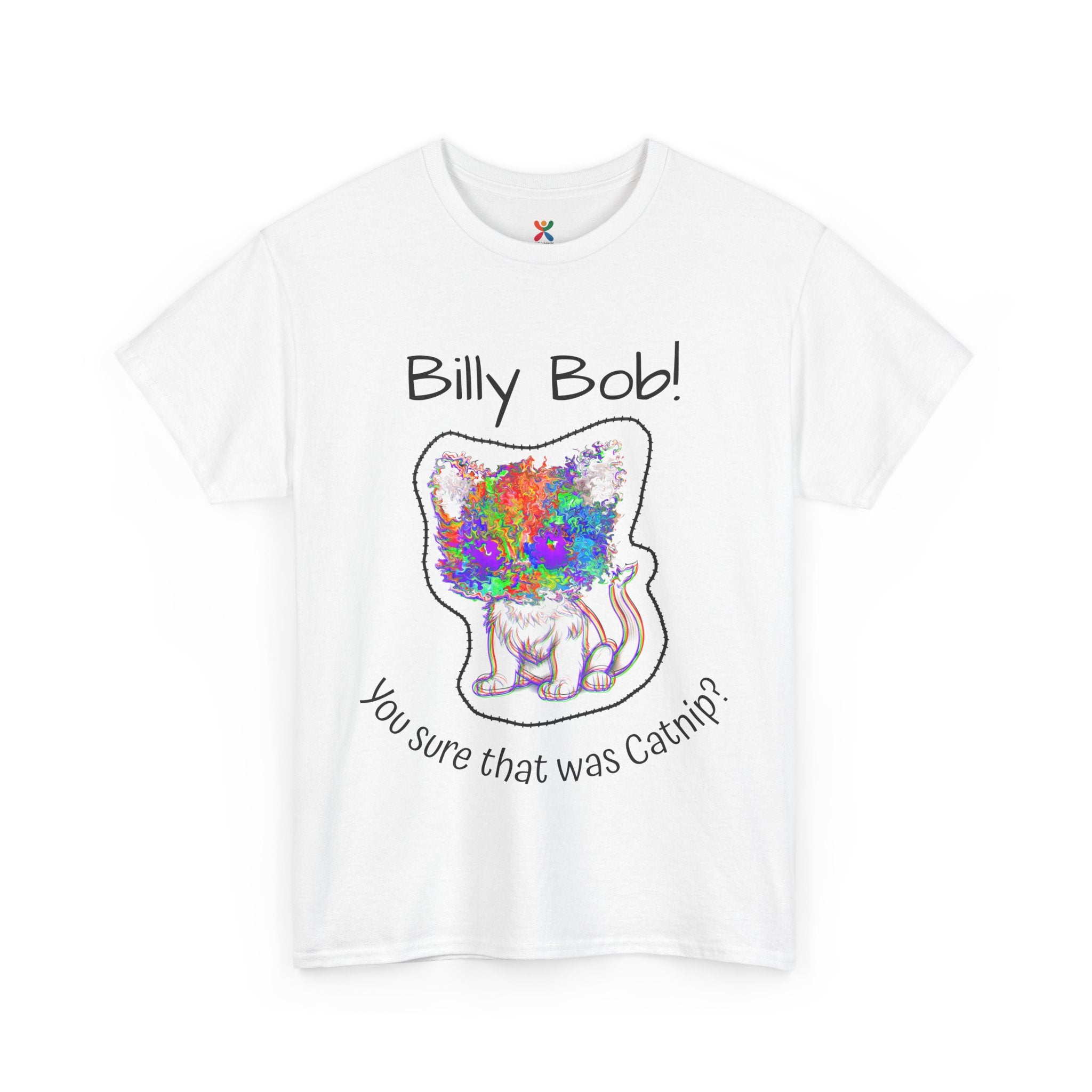 Wild Eyed Kitty Cat Unisex Heavy Cotton Tee