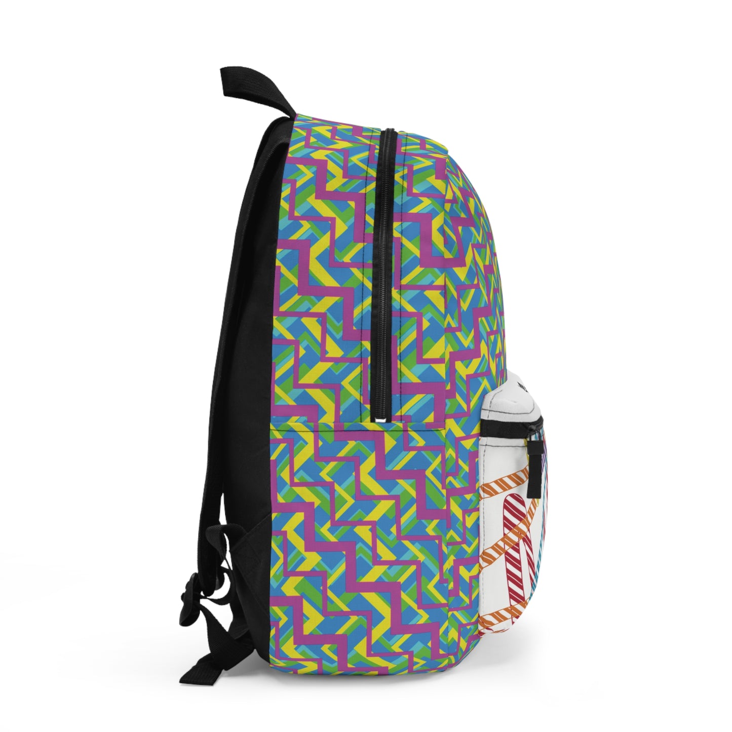 Vibrant Geometric Backpack for School and Travel, Colorful Everyday Bag
