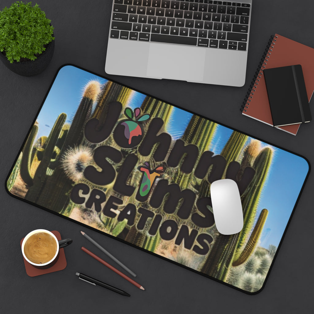 Cactus-Themed Desk Mat, Home Office Decor, Unique Desk Accessory, Gifts for Creatives, Desk Essentials