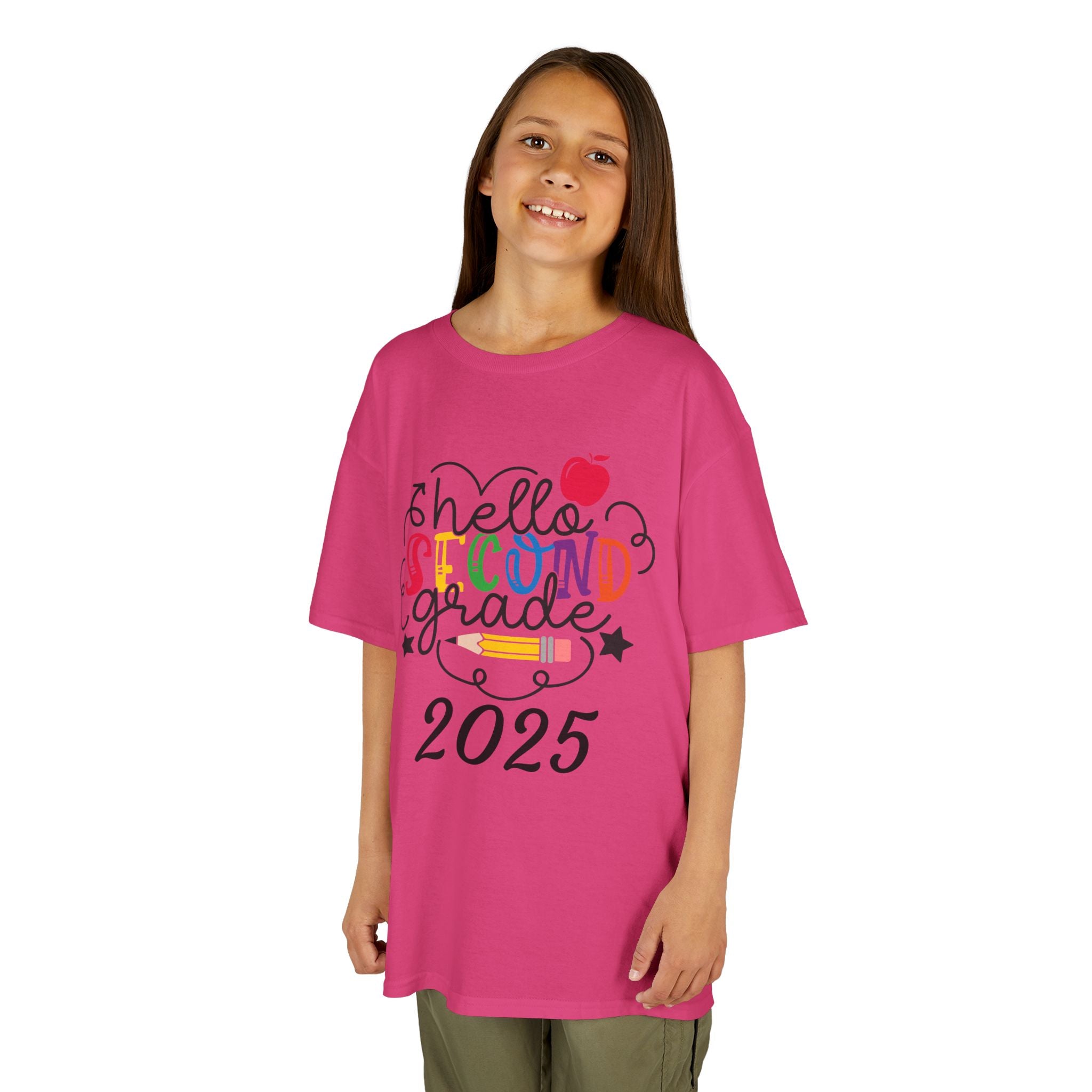 Kids Second Grade Tee, Cute Back to School T-Shirt, Children's Apparel for School Year, Student Gift, Class of 2025 Shirt