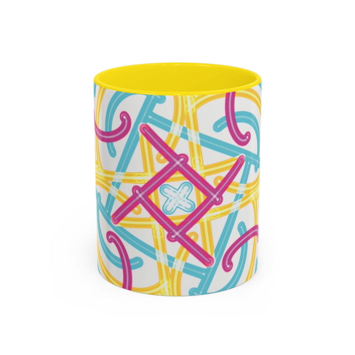 Colorfully Lined Coffee Mug