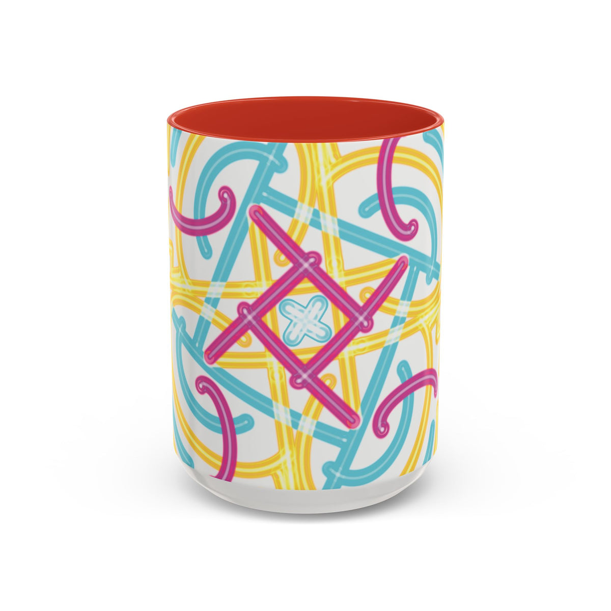 Colorfully Lined Coffee Mug