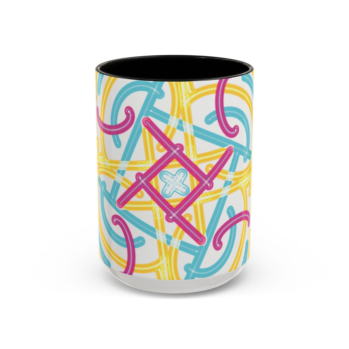 Colorfully Lined Coffee Mug