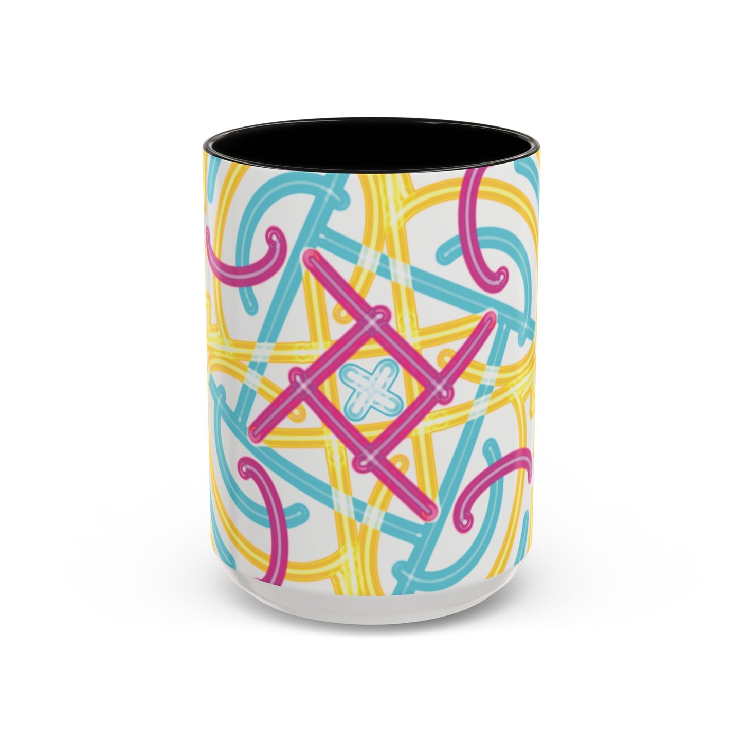 Colorfully Lined Coffee Mug