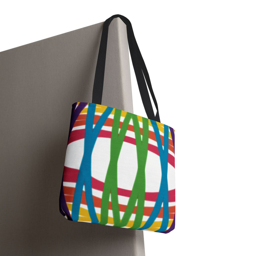 Vibrant Patterned Tote Bag, Colorful Shopping Bag, Reusable Grocery Tote, Eco-Friendly Gift Bag, Holiday Tote, Stylish Beach Bag