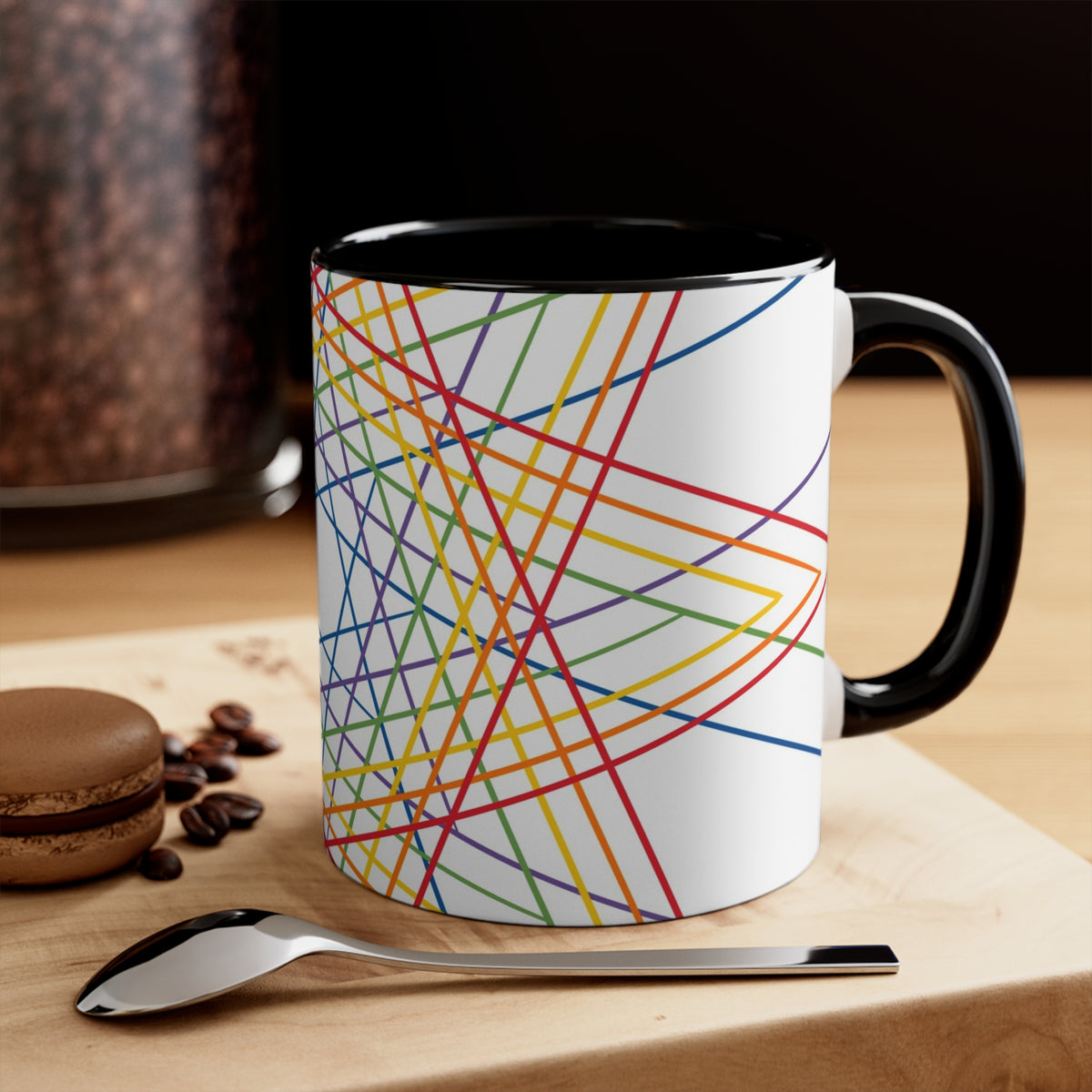 Vibrant Geometric Stars Colorful Coffee Mugs