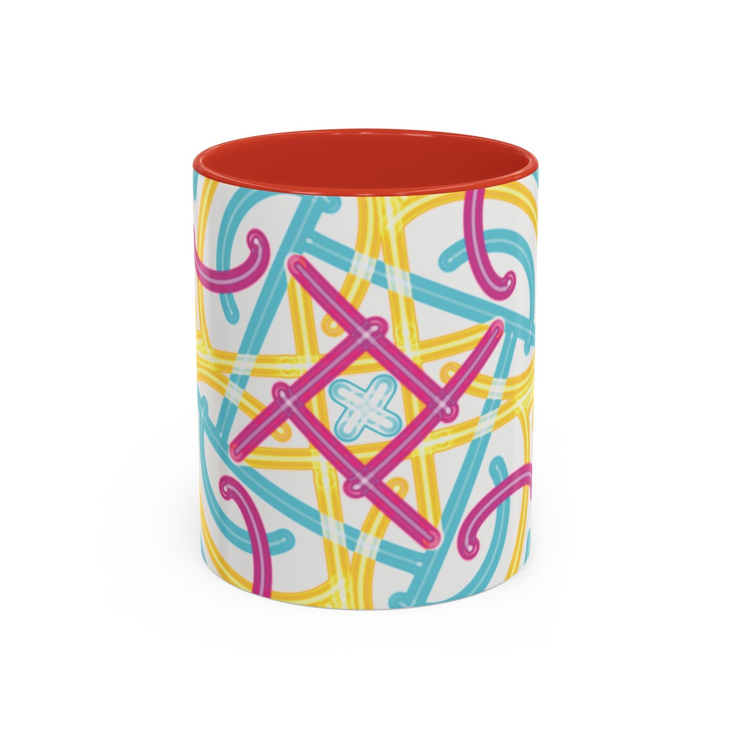 Colorfully Lined Coffee Mug