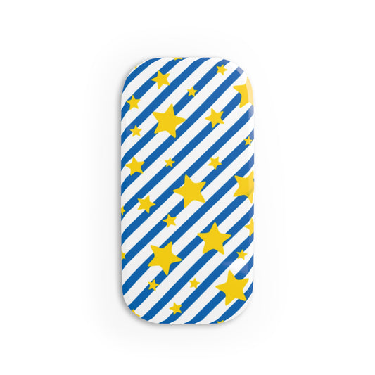Gold Stars Blue Stripes Phone Grip