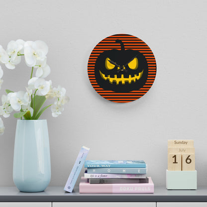 Halloween Pumpkin Acrylic Wall Clock