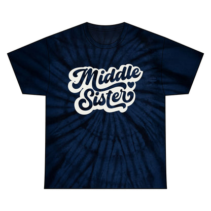 Navy Tie Dye Tee for Middle Sisters