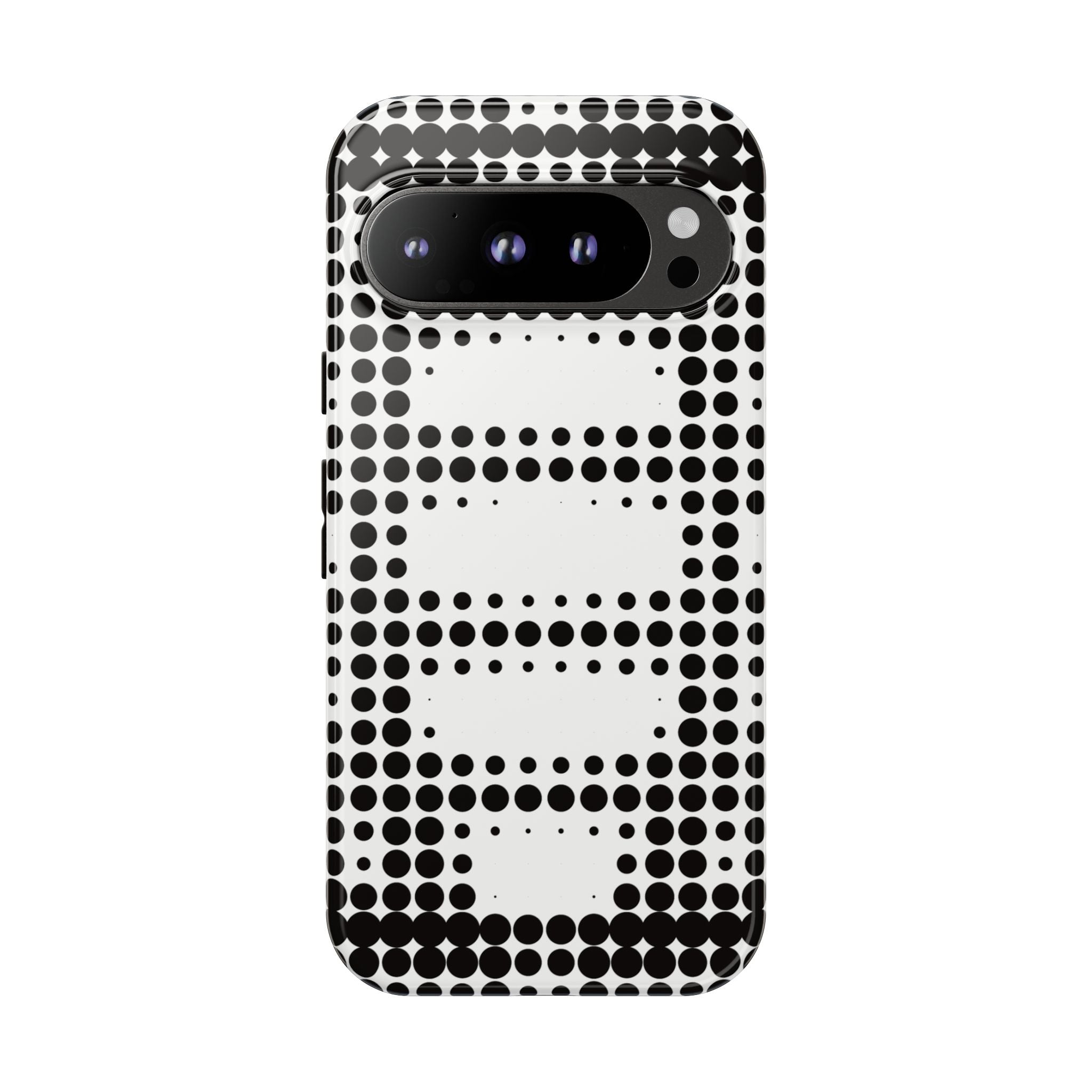 Tough Case for Apple, Google, Samsung, Black and White Dot Design, Cell Phone Case, Unique Gift for Tech Lovers, Modern Decor