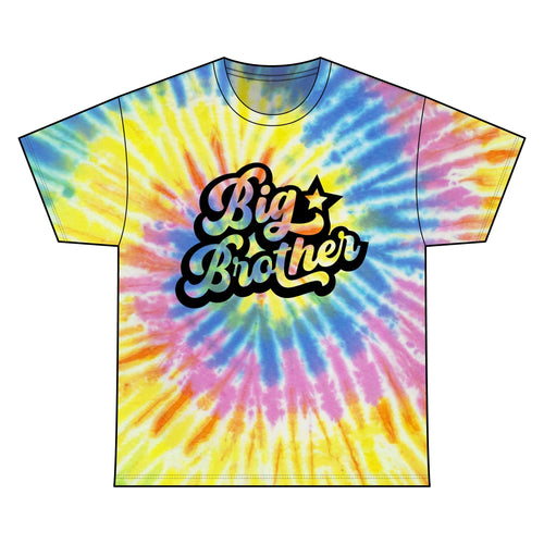 Big Brother Tie Dye Tee - Unisex Cotton Shirt, Family Gift, Birthday Top, Sibling Announcement, Casual Wear