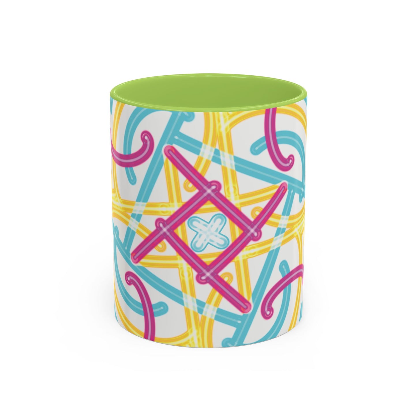 Colorfully Lined Coffee Mug