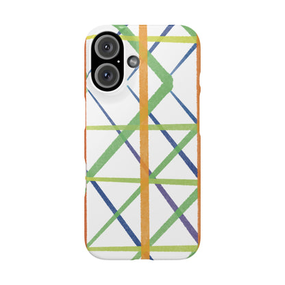 Colorful Geometric Slim Apple Case