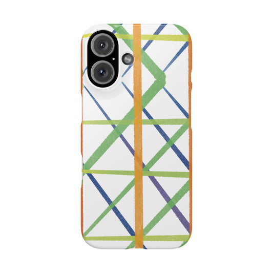 Colorful Geometric Slim Apple Case