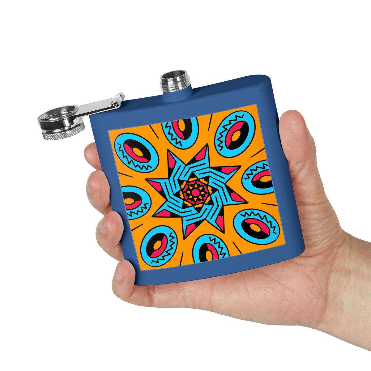 Vibrant Stainless Steel Flask Boho Design