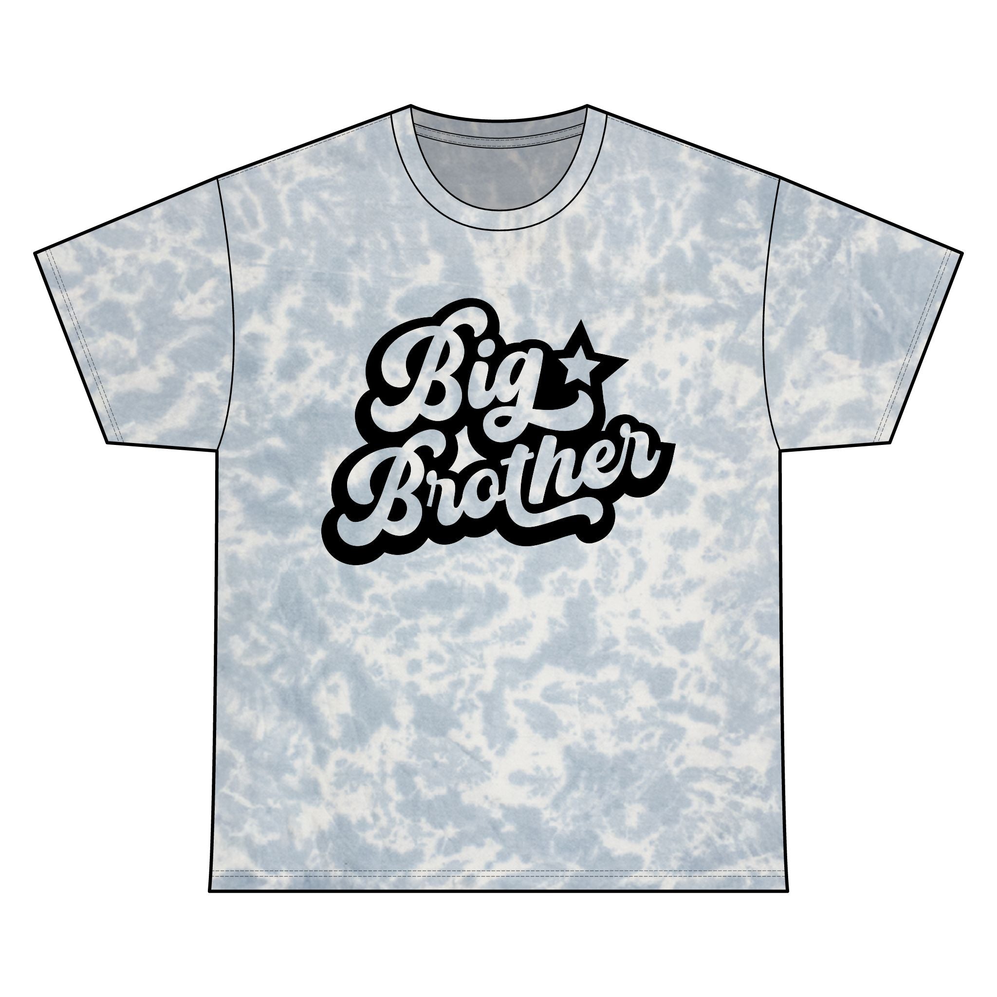 Big Brother Tie Dye Tee - Unisex Cotton Shirt, Family Gift, Birthday Top, Sibling Announcement, Casual Wear