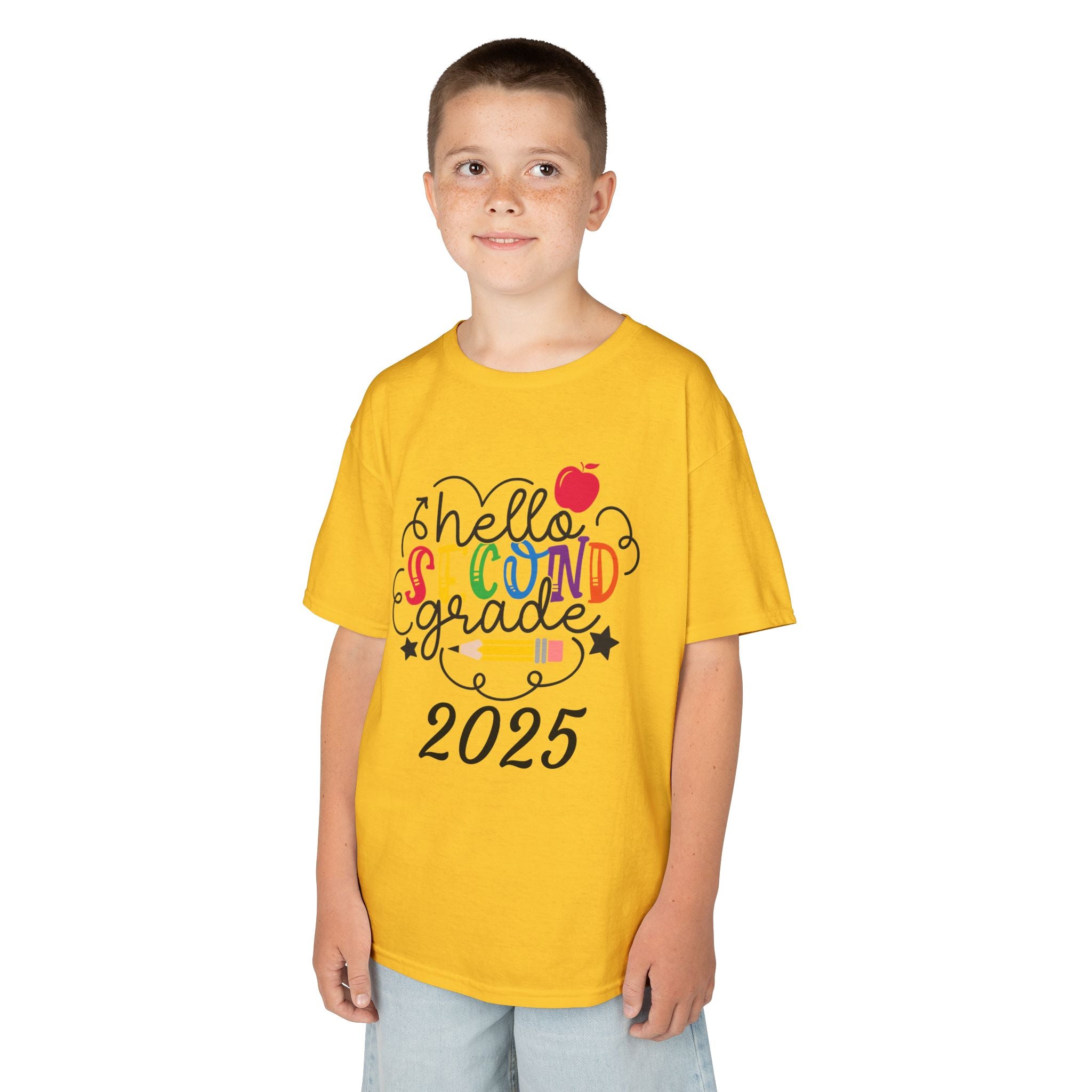 Kids Second Grade Tee, Cute Back to School T-Shirt, Children's Apparel for School Year, Student Gift, Class of 2025 Shirt