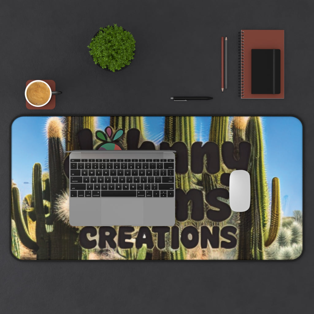 Cactus-Themed Desk Mat, Home Office Decor, Unique Desk Accessory, Gifts for Creatives, Desk Essentials