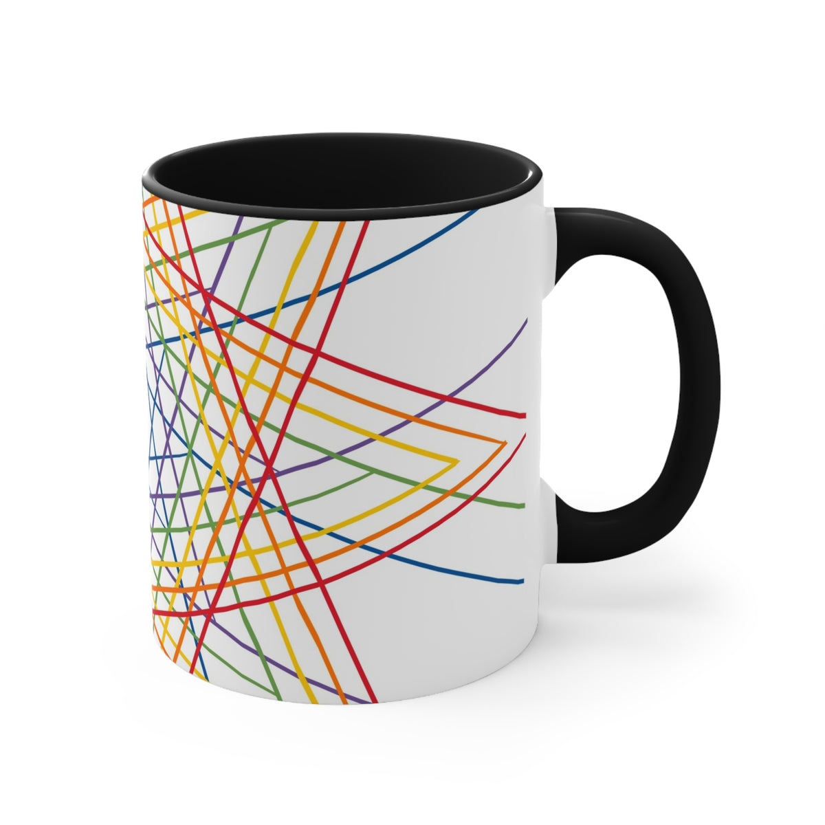 Vibrant Geometric Stars Colorful Coffee Mugs