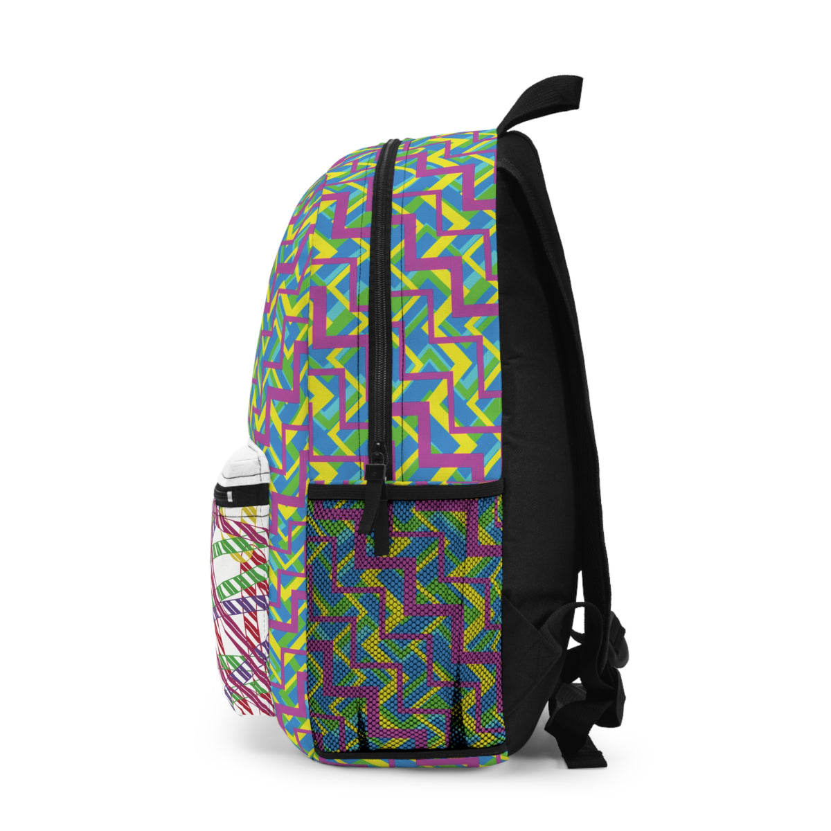 Vibrant Geometric Backpack for School and Travel, Colorful Everyday Bag