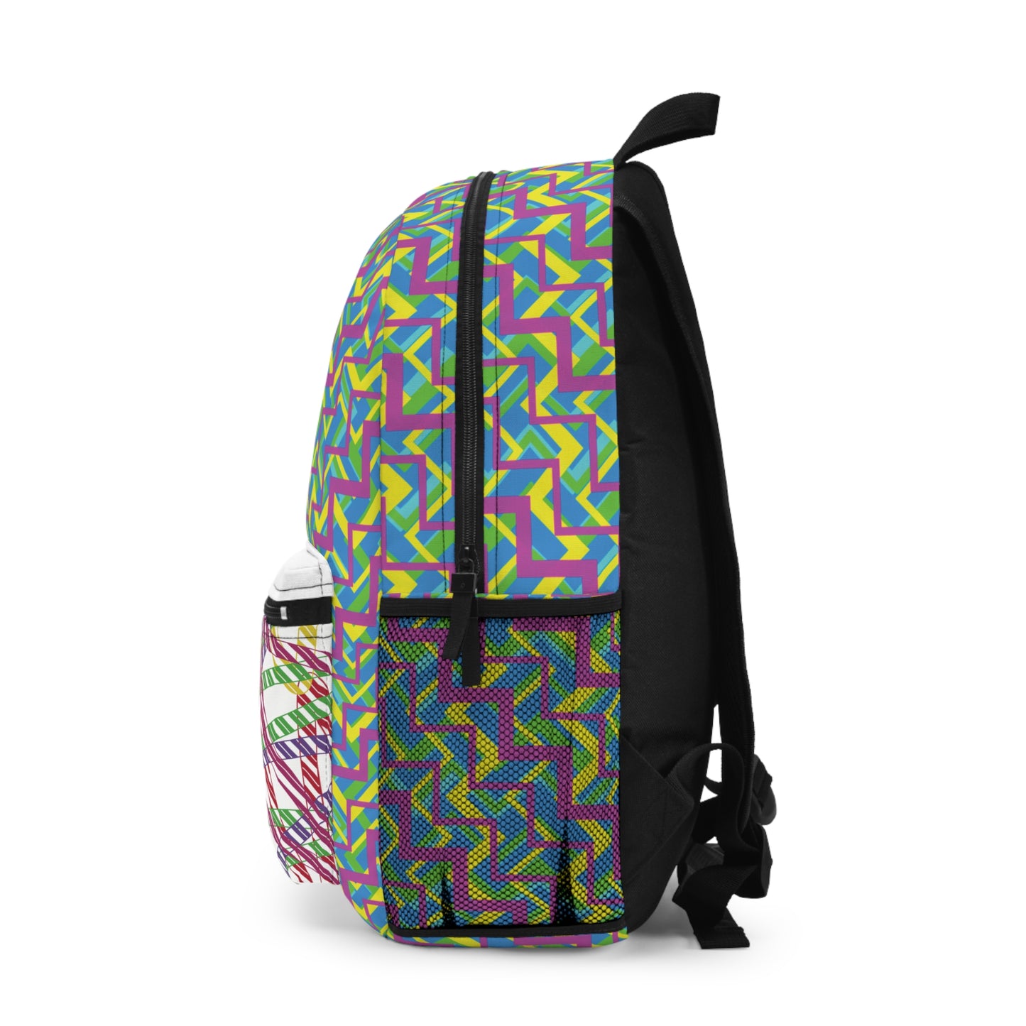 Vibrant Geometric Backpack for School and Travel, Colorful Everyday Bag
