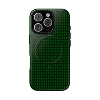 MagSafe Tough Green Houndstooth iPhone Case Multi Gen