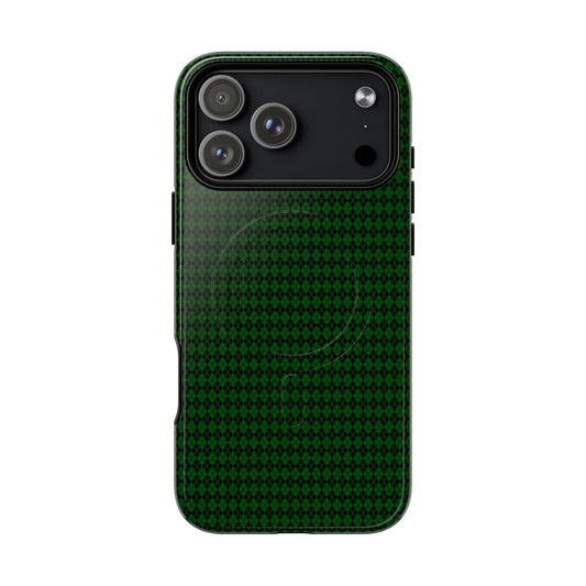 MagSafe Tough Green Houndstooth iPhone Case Multi Gen