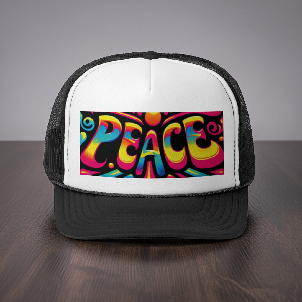 Colorful Peace Trucker Caps