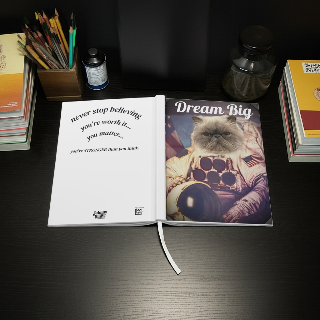 Big Kitty Dreams Hardcover-Tagebuch/Tagebuch/Skizzenbuch